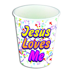 Jesus Loves Me Themed Party Cups