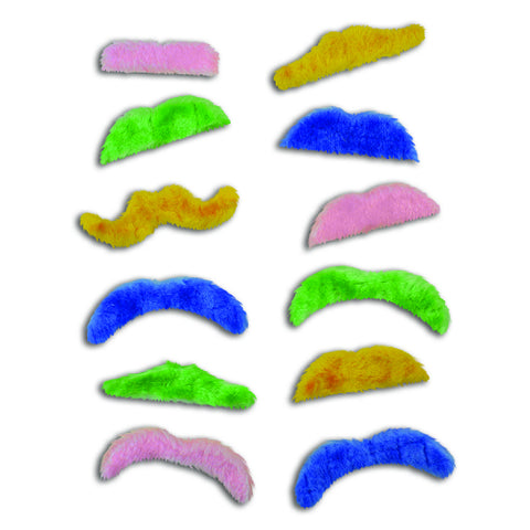 Colorful Fuzzy Mustaches
