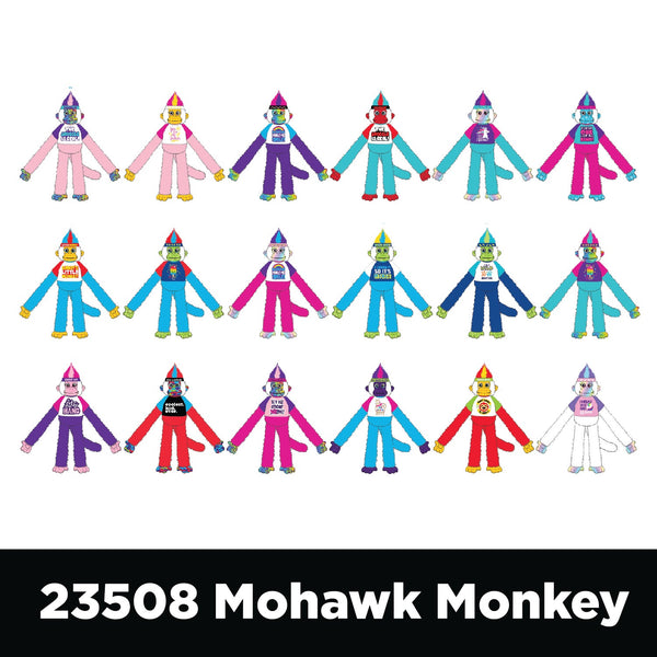 ITEM NUMBER 088436 MOHAWK MONKEY FLOOR DISPLAY 30 PIECES PER DISPLAY