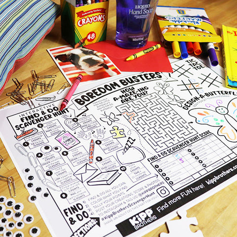 Boredom Buster Activity Placemat Downloadable Template