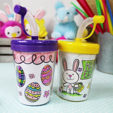 Happy Easter Sipper Cup Insert Downloadable Template