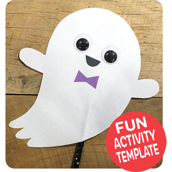 Ghost Puppet Craft Downloadable Template