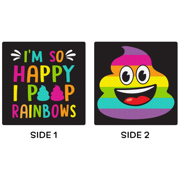 I'm So Happy I Poop Rainbows Flip Sequin Pillow