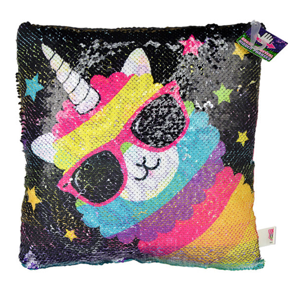 Be Unique Llama Flip Sequin Pillow