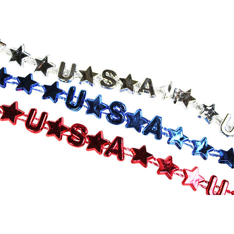 Patriotic USA Bead Necklaces