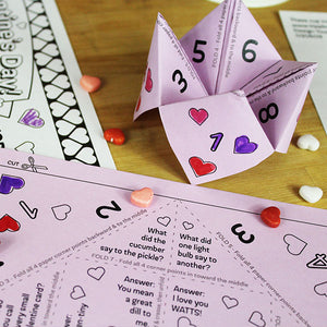 Valentine's Day Fortune Teller with Jokes Downloadable Activity