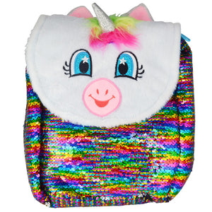 Rainbow Unicorn Flip Sequin Backpack