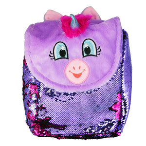 Lavender Unicorn Flip Sequin Backpack