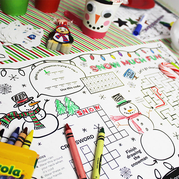 Holiday Party Activity Placemat Downloadable Template