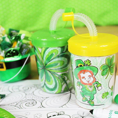 St. Patrick's Day Sipper Cup Insert Downloadable Template