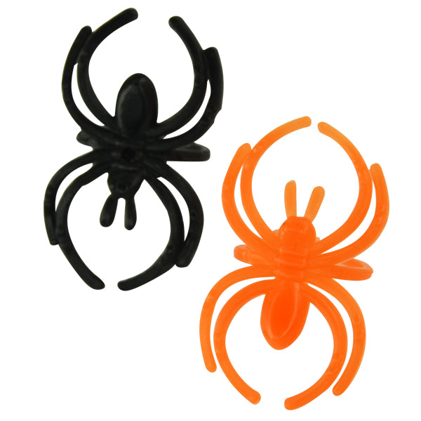 Black and Orange Spider Rings