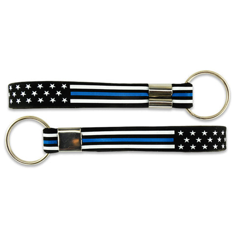 Thin Blue Line Police Officer Key Rings