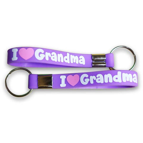 I Love Grandma Silicone Key Ring