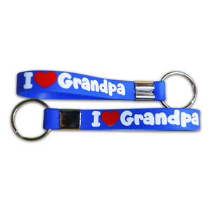 I Love Grandpa Silicone Key Ring