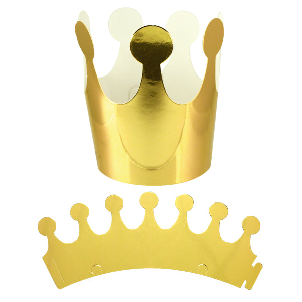 Mini Gold Foil Paper Crowns