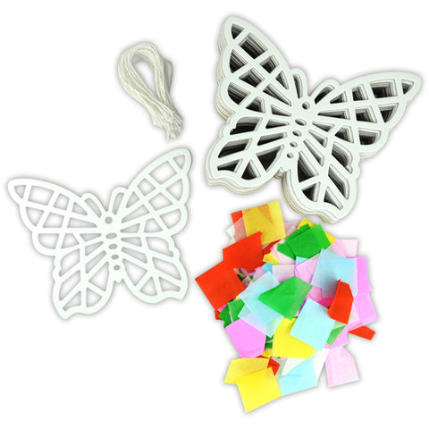 DIY Tissue Paper Butterfly Suncatcher