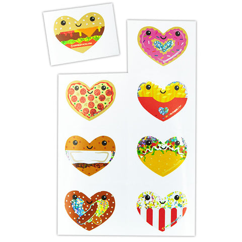 Sparkle Heart Food Stickers
