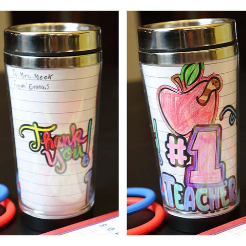 Teacher Gift DIY Travel Mug Insert Downloadable Template