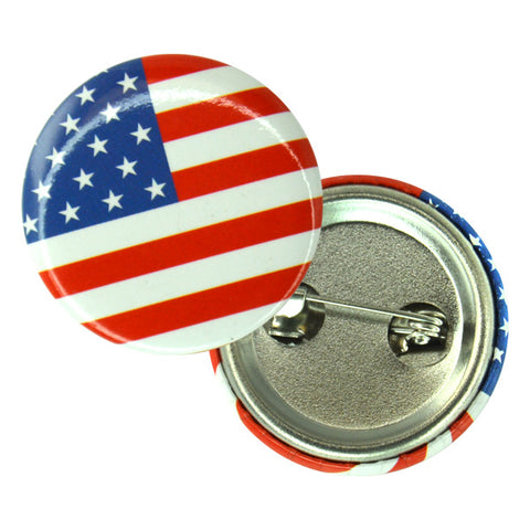 American Flag Button Pins