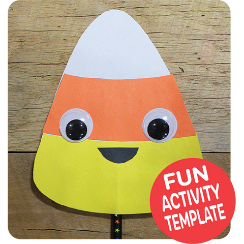 Candy Corn Puppet Craft Downloadable Template