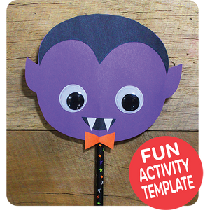 Dracula Puppet Craft Downloadable Template