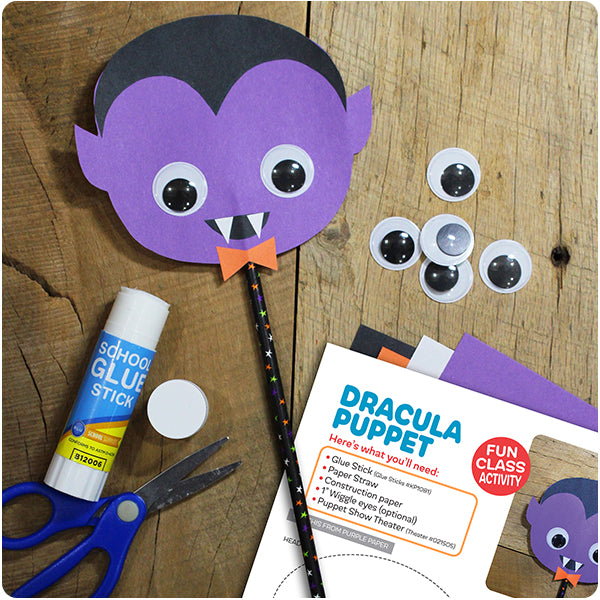 Dracula Puppet Craft Downloadable Template