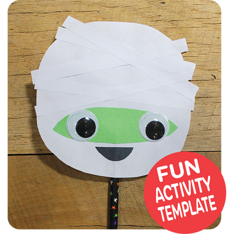 Mummy Puppet Craft Downloadable Template