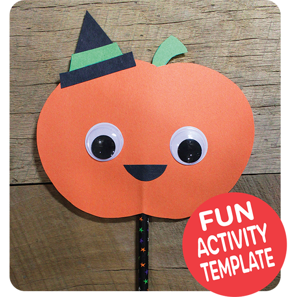 Pumpkin Puppet Craft Downloadable Template