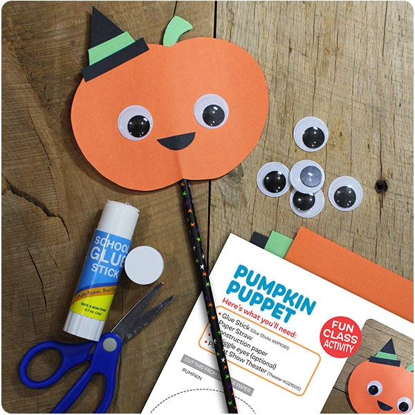 Pumpkin Puppet Craft Downloadable Template