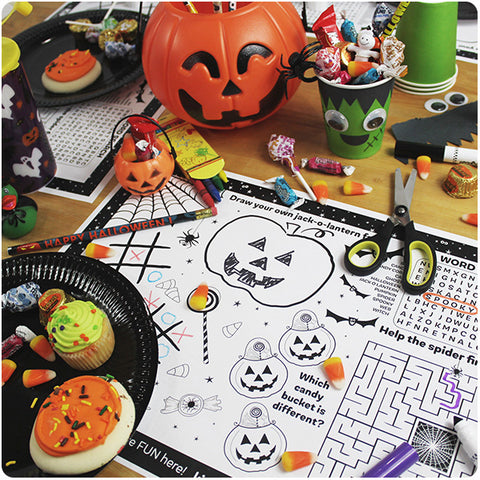 Halloween Party Activity Placemat Downloadable Template