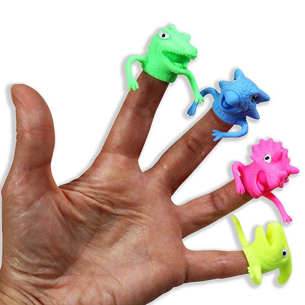 Colorful Dino Finger Puppets
