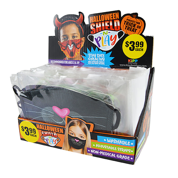 Halloween Childrens Polyester Mask - 24 Pack