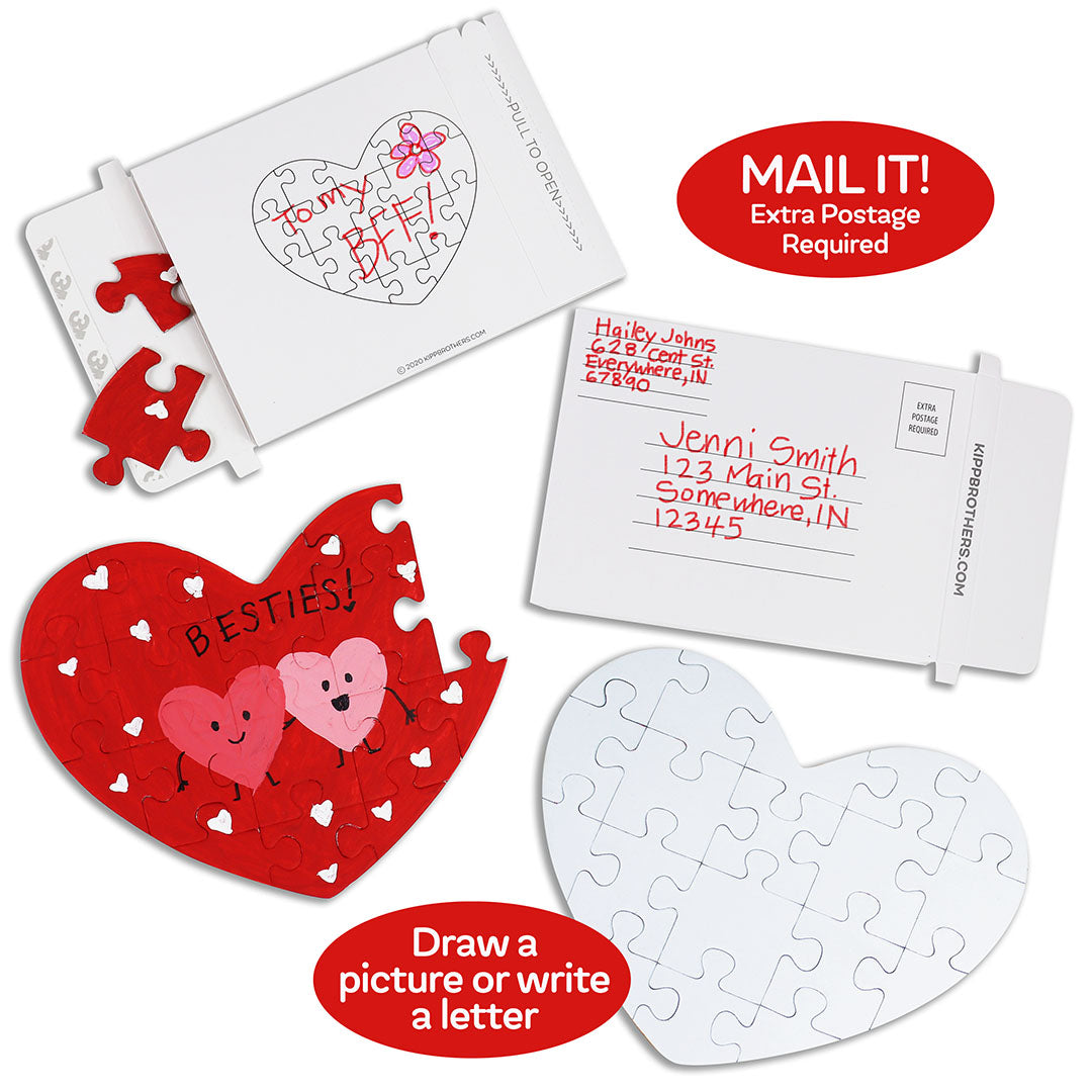 DIY Heart Puzzles with Mailer