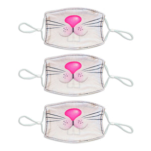 Adult Printed Spring Mask 3 Pack - Bunny