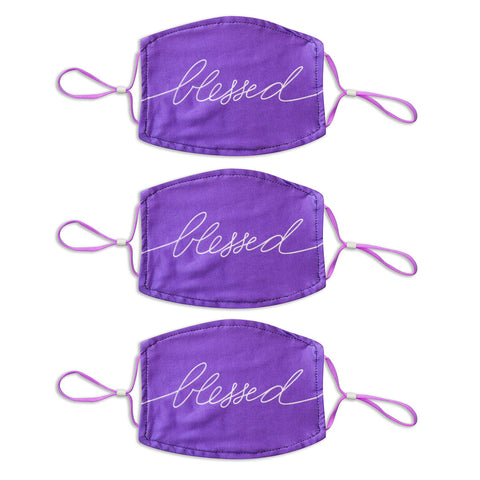 Adult Printed Spring Mask 3 Pack - Blessed