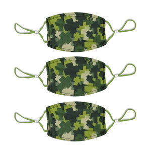 Child Printed Spring Mask 3 Pack - Cross Camo