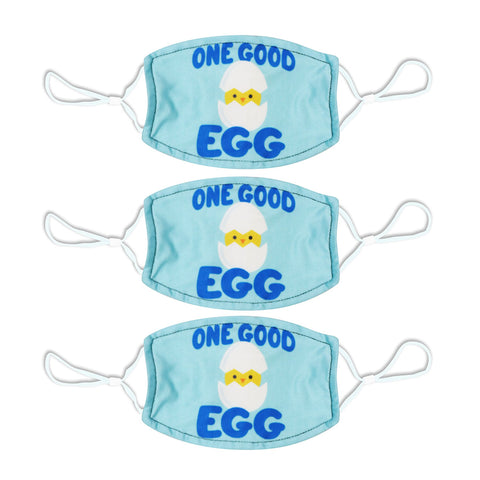 Child Printed Spring Mask 3 Pack - Good Egg