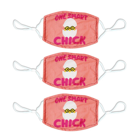 Child Printed Spring Mask 3 Pack - Smart Chick