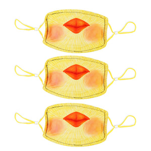 Child Printed Spring Mask 3 Pack - Chick
