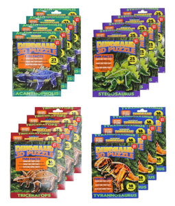 3D Dinosaur Puzzle - 12 Pack