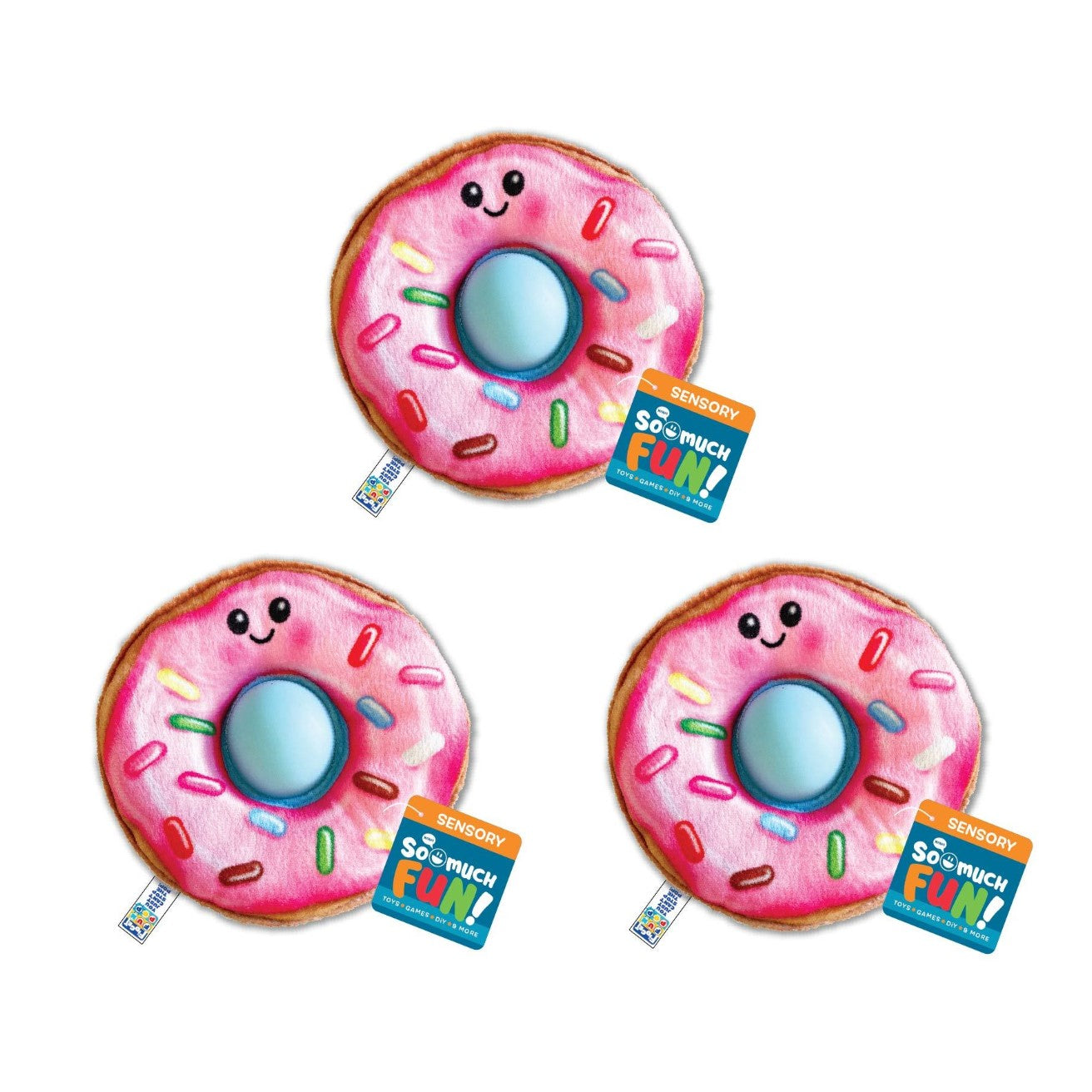 Sensory Fidget Fun Popper Plushie - Donut 3 Pack