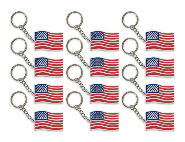 American Flag Soft Rubber Keychains