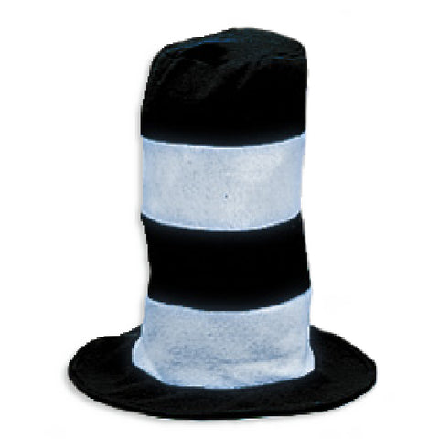 Black and White Stove Pipe Hat