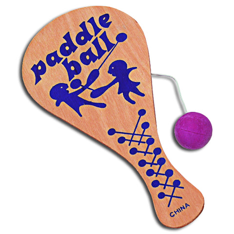 Classic Wooden Paddle Balls