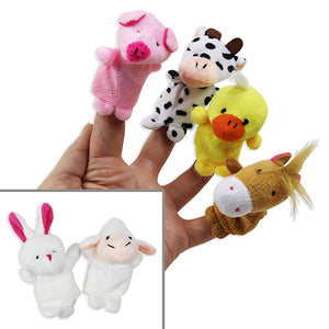 Plush Farm Animal Finger Puppets