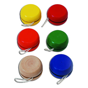 Bright Colored Wooden Yo-Yos