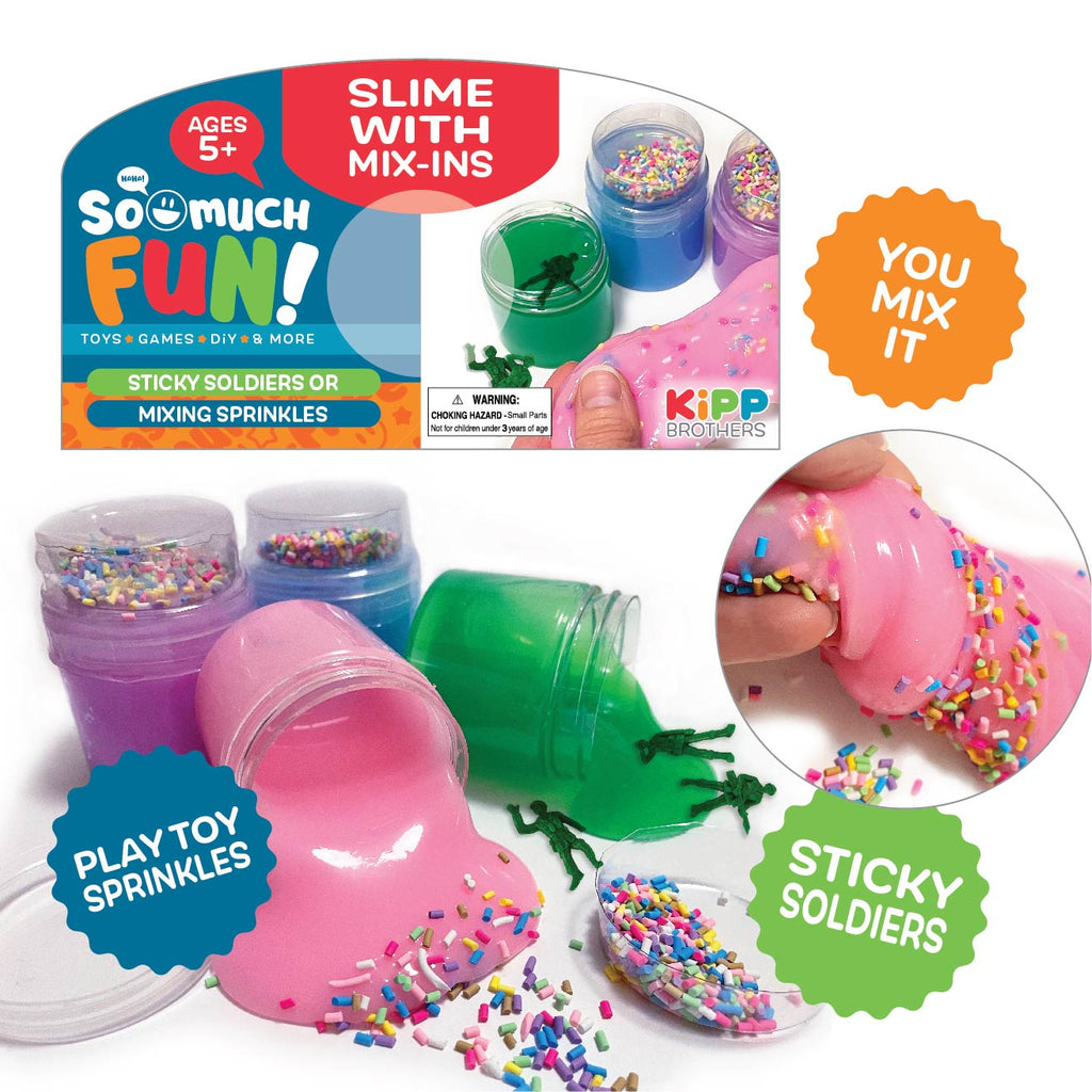 Toysmith - Holiday Mix Ins, Putty/Slime Kit, Clear/Confetti